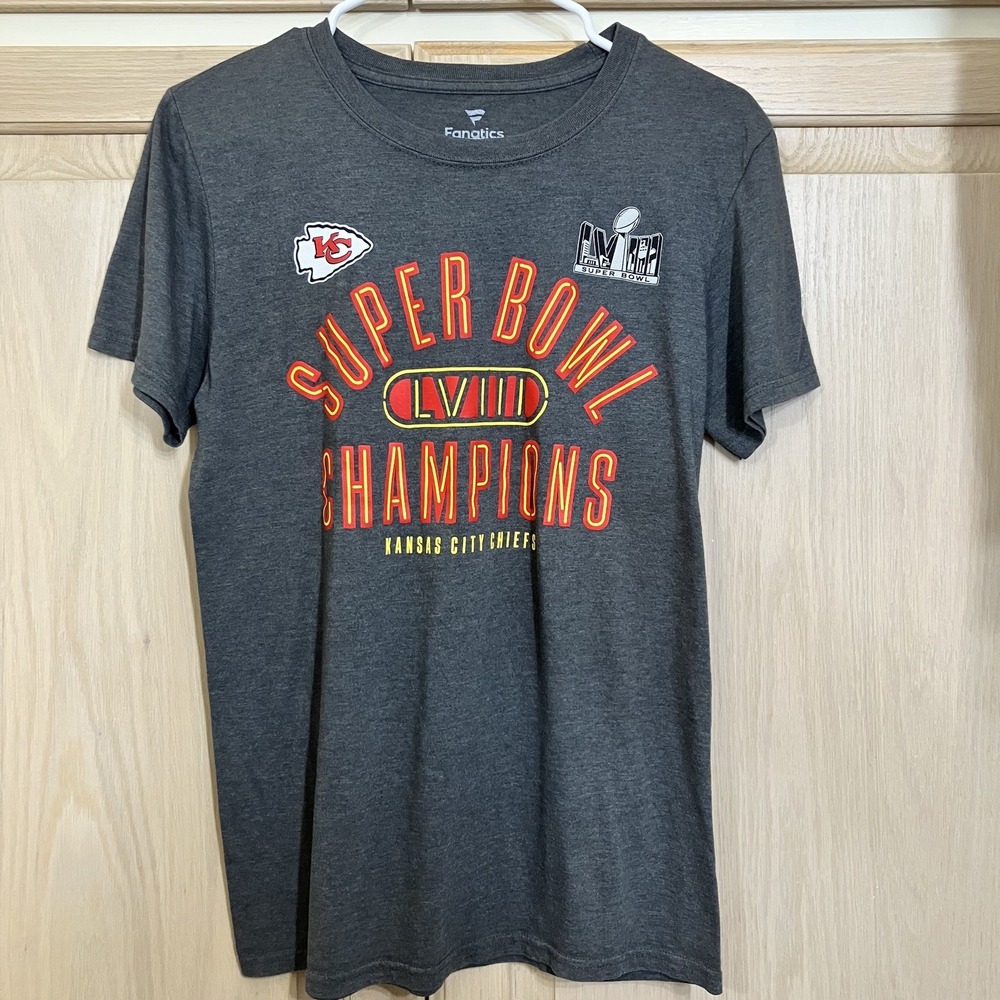 Kansas City Chiefs Super‎ Bowl LVIII (58) Champions Short Sleeve Shirt Small